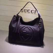 Gucci сумка на молнии чёрного цвета, в Москве
