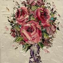 Картина малом. Цветы мастихином, в Москве