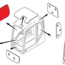 Стекло кабины правое (триплекс) 71Q6-02730 R140-R500 серия 9, в Екатеринбурге