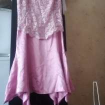 Нарядное платье розовое с ассиметричным низом, в Новосибирске