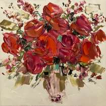 Картина маслом Цветы мастихином, в Москве