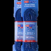 Шнурки для коньков с пропиткой W925, пара, 2,74 м, синие, в Сочи
