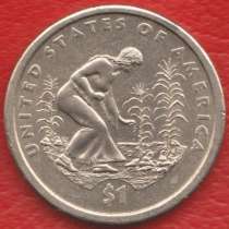 США 1 доллар 2009 г. Сакагавея знак мондвора P Филадельфия, в Орле