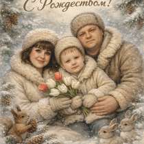 Рождественская открытка с вашим фото, в г.Алматы