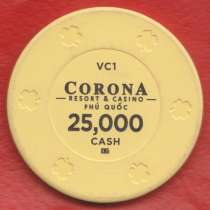 Вьетнам Фукуок жетон фишка чип казино Corona 25 у. е, в Орле