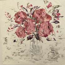 Картина маслом Цветы мастихином, в Москве