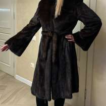 Шуба норковая 48 размер, коричневая, в г.Пинск
