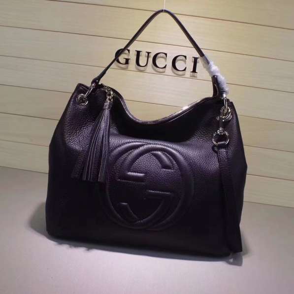Gucci сумка на молнии чёрного цвета