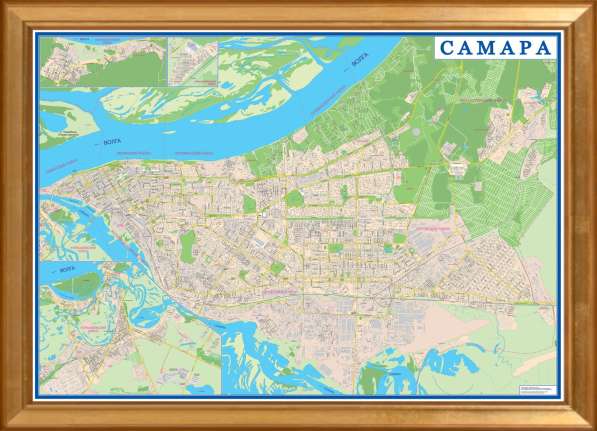 Настенная карта Самарской области 1,4х1,49 м в Самаре