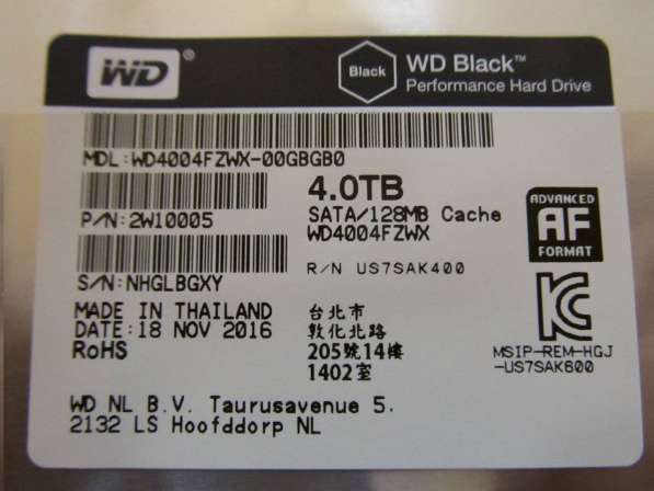 Новый жёсткий диск WD Black 4 TB/128 MB Гарантия!