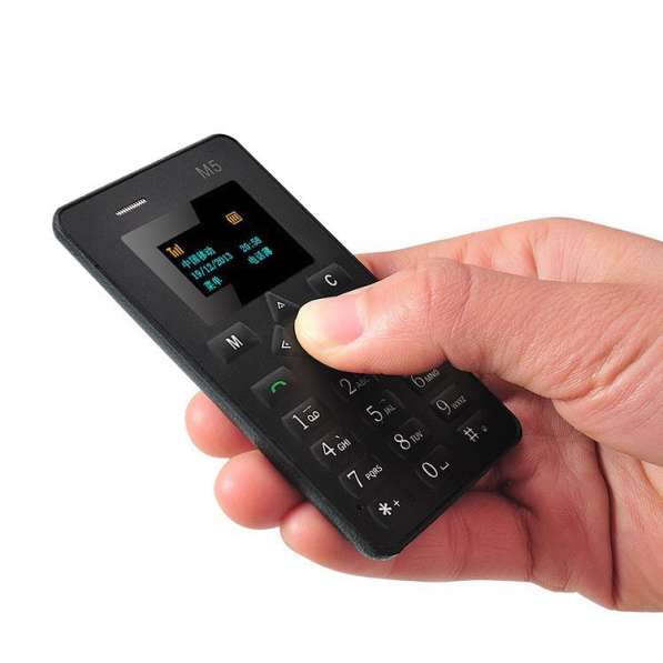 Мини мобильный телефон AIEK M5 с кредитную карточку в фото 8