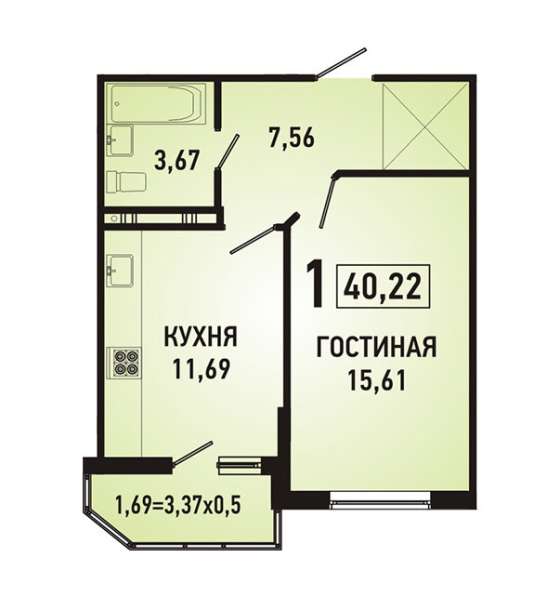 Продам квартиру в новостройке в Краснодаре