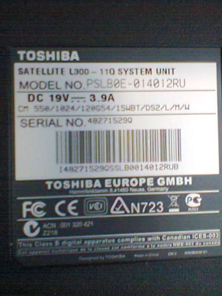 Toshiba Satellite L300-11Q поддон ноутбука в Москве фото 4