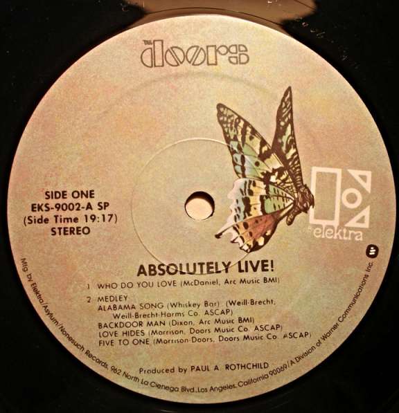 Пластинка виниловаяd The Doors - Absolutely Live(US) в Санкт-Петербурге фото 7