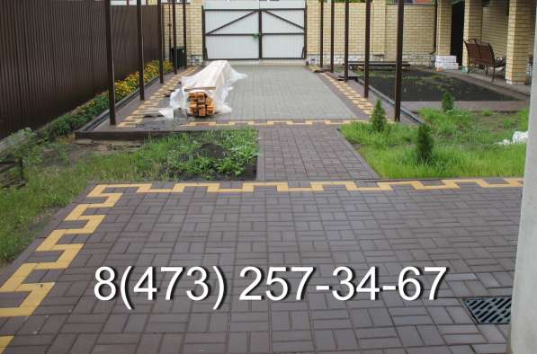 Укладка тротуарной плитки и брусчатки в Воронеже фото 4