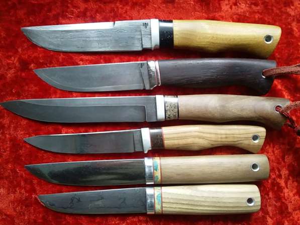 Ножи кухонные, дамасская сталь, подарочный комплект