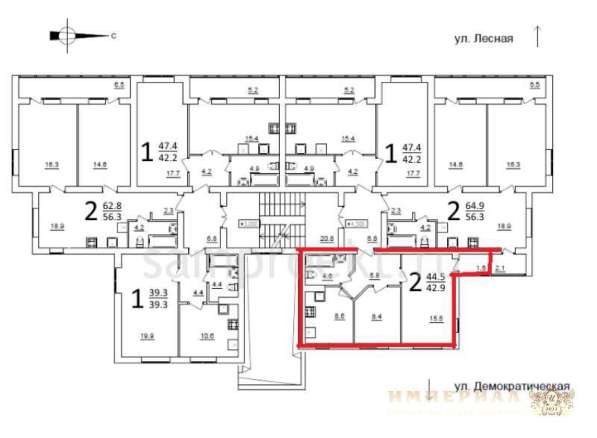 Продам двухкомнатную квартиру в г.Самара.Жилая площадь 44,50 кв.м.Этаж 3.Дом кирпичный. в Самаре