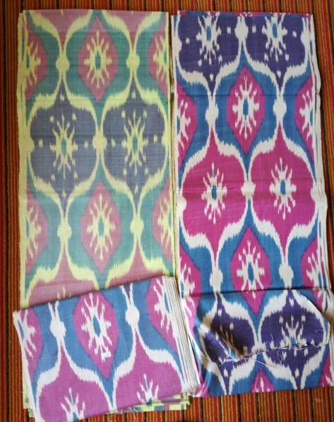 Ткань Адрас натуральный шелк из Узбекистана в фото 16