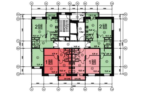 2-х комнатная квартира улица Трудовая, дом 6, корпус 3, площ