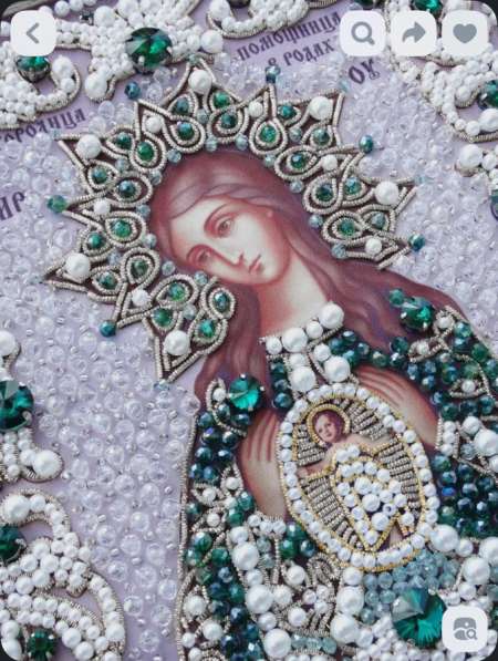 Икона вышитая бисером в Москве