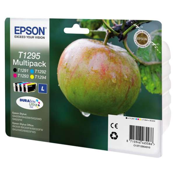 Набор EPSON T1295 из 4 картриджей повышенной емкости в упако