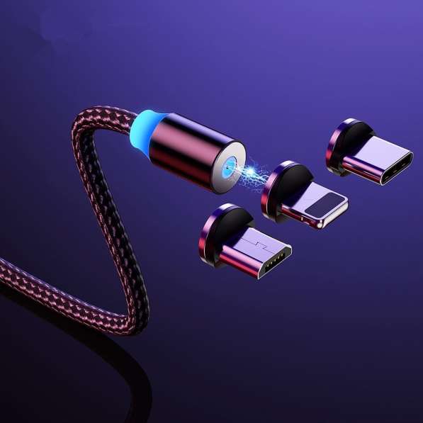 Магнитный USB кабель, X-Cable-3в1,Lightning/Micro/Type-C(1m) в Челябинске фото 9