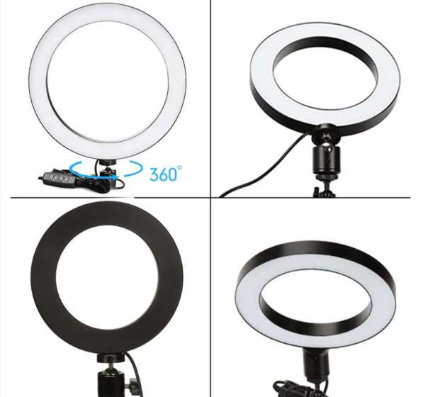 Кольцевая светодиодная лампа LED Ring 26 см Пульт Штатив2.1 в фото 10