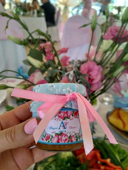 Подарки гостям на свадьбу - баночки с медом в Ростове-на-Дону фото 4