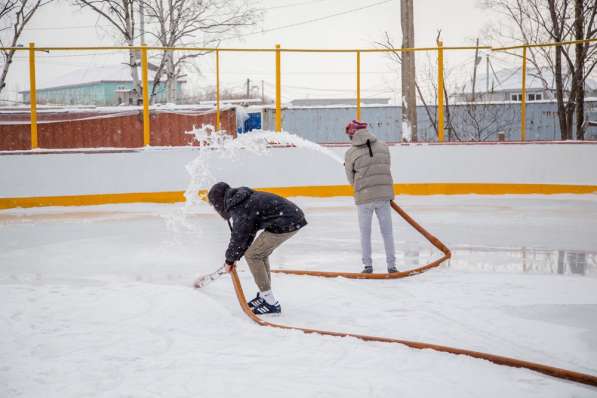 Заливка льда во дворе, катка, на стадионах, в ледовых компл в Владивостоке фото 4