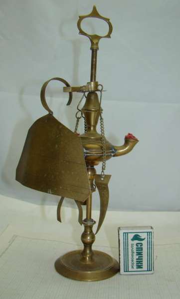 Лампа масляная старинная с принадлежностями (P279)