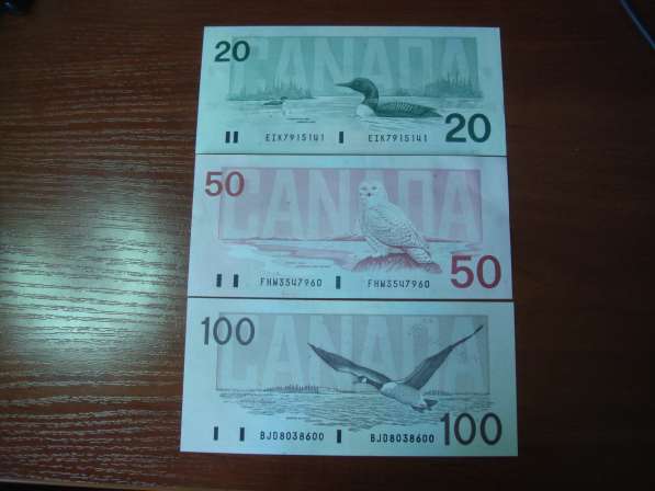 Канада долларов 1986-1991г. г. ПТИЦЫ UNCПРЕСС в Москве фото 5