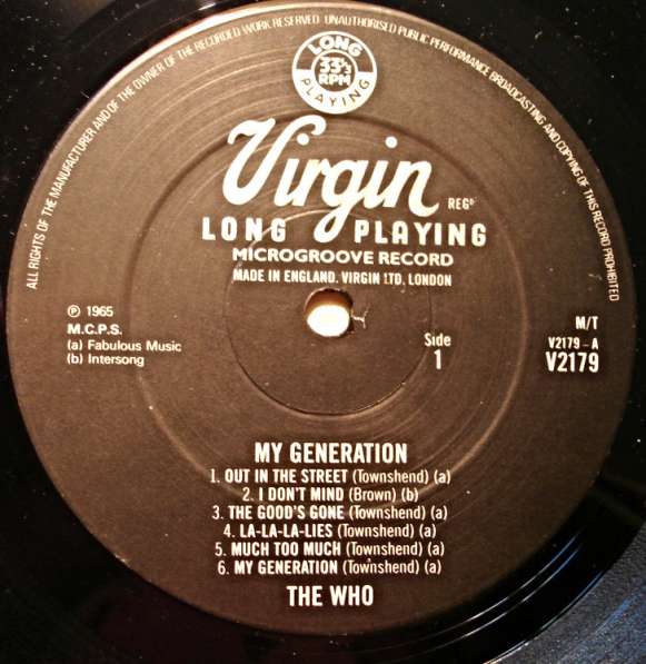 Пластинка виниловая The Who - My Generation(UK) в Санкт-Петербурге фото 3