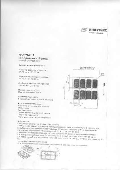 Термоформер Multivac R245 в комплекте с этикетировщиками в Екатеринбурге