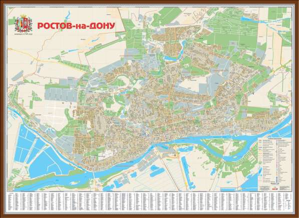 Настенные карты городов в Ростове-на-Дону
