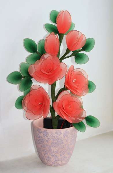 Цветок-Светильник из капрона «Розы» в Чебоксарах фото 3