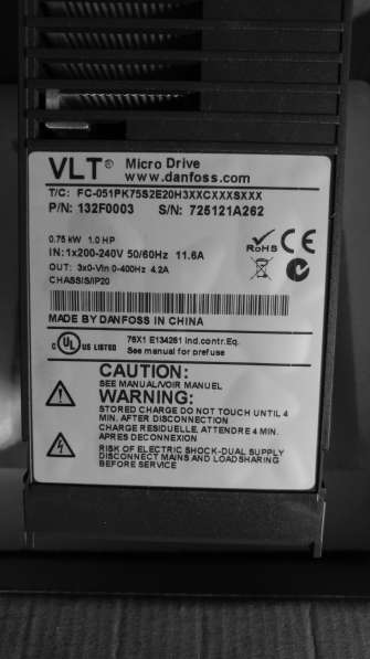 Преобразователь частоты Danfoss VLT Micro Drive FC