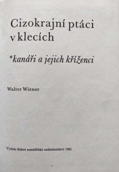 Kanáři a jejich kříženci - Walter Wiener (чешский язык) в фото 10