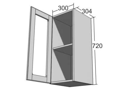 Навесной шкаф ШВст-30 Ольха в Новосибирске