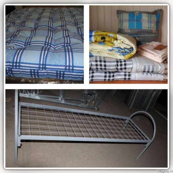 Металлические (железные) кровати 1, 2-х ярусные для строек в Липецке
