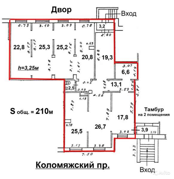 Сдам 210м, 1-эт, 2 отд/входа, ремонт, м. Пионерская в Санкт-Петербурге фото 13