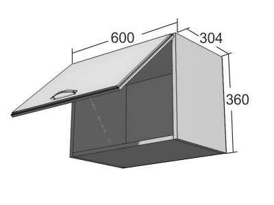 Шкаф над вытяжкой ШВВ-60 Вишня в Новосибирске