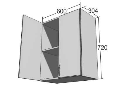 Навесной шкаф ШВ-60 Ольха ЕвроМебель в Кемерове