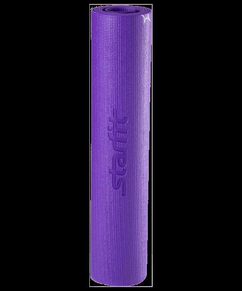 Коврик для йоги FM-102 PVC 173x61x0,5 см, с рисунком, фиолетовый