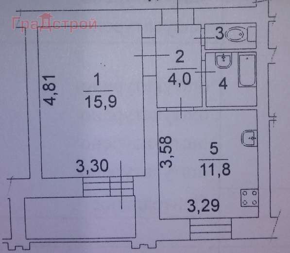 Продам однокомнатную квартиру в Вологда.Этаж 2.Дом кирпичный.Есть Балкон. в Вологде фото 7