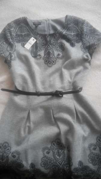 Новое серое шерстяное платье c узором «пейсли»(USA) в Москве фото 7