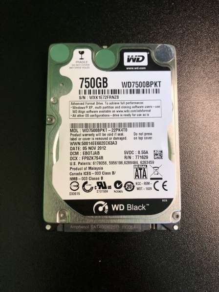 Жесткий диск WD 750 gb