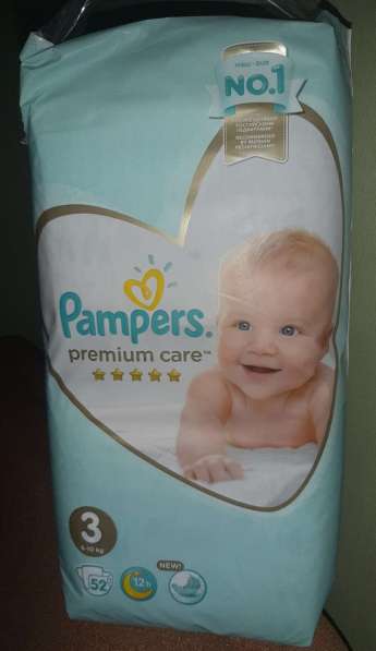 Подгузники Pampers premium care 3