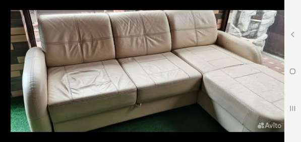 Угловой диван (кожа) в фото 5