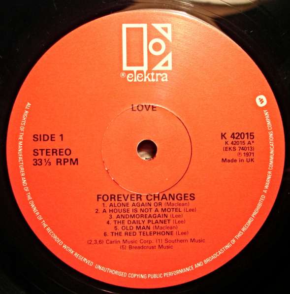 Пластинка виниловая Love ‎- Forever Changes(UK) в Санкт-Петербурге