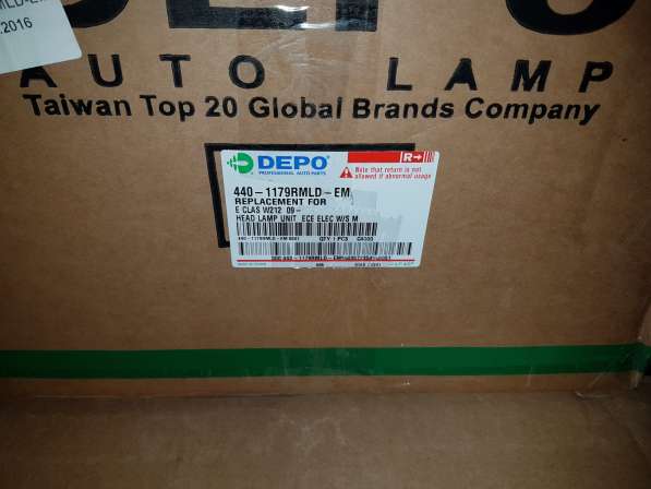 Фара правая на мерседес E212